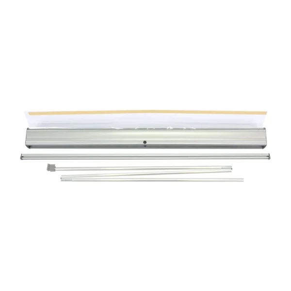 Porta Pendón Roll Up 100x200 exhibidor publicitario aluminio.