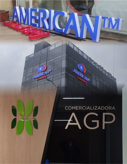 Avisos publicitarios fabricados e instalados para negocios.	
